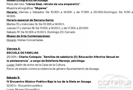 Azuaga presenta su completa agenda cultural y deportiva para abril de 2025